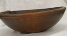 Beautiful Lrg Antique Out of Round Primitive Dough Bowl Dark 18" x 16.5" — photo 2