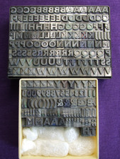 Letterpress Printing Adana 24pt GILL BOLD Capitals, a few Figures & Points.