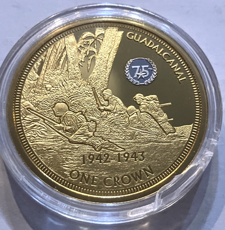 elf Tristan da Cunha 1 Crown 2017 Guadalcanal 1942-43 WWII