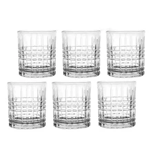 11 Oz. Textured Double Old Fashion Whiskey Glass (Set of 6)