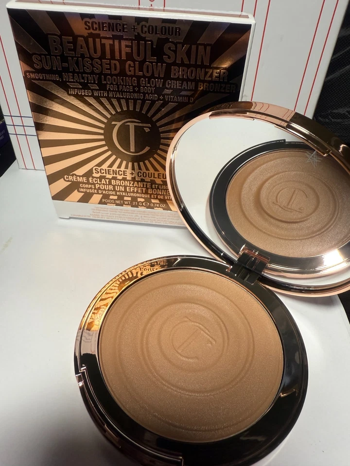Charlotte Tilbury Beautiful Skin Sun Kissed Glow Bronzer, 1 Fair 0.74 oz NIB - Image 2 of 4