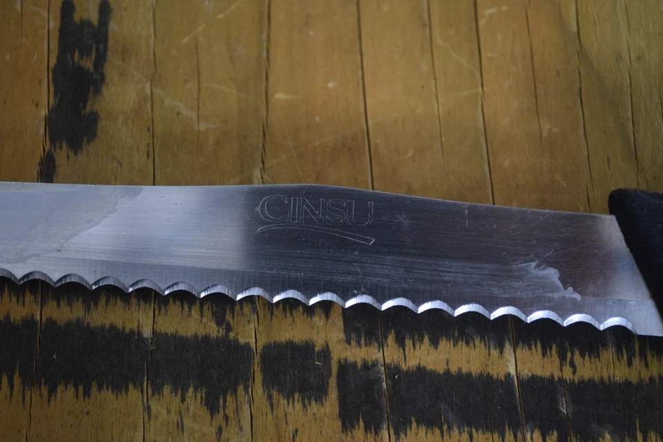 Cuchillo de pan Ginsu dentado de acero inoxidable cortador de sándwiches herramienta Foto 3 de 4