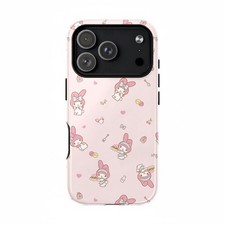 Cute My Melody Baking Pattern Dual Layer Case For iPhone 17 16 15 14 13 12