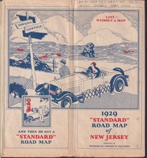 Standard Gasoline Raoad Map: New Jersey 1929