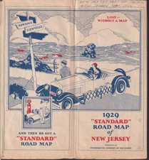 Standard Gasoline Raoad Map: New Jersey 1929