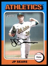 JP Sears 2024 Topps Heritage #325 Athletics MLB READ FREE SHIPPING AutographDen