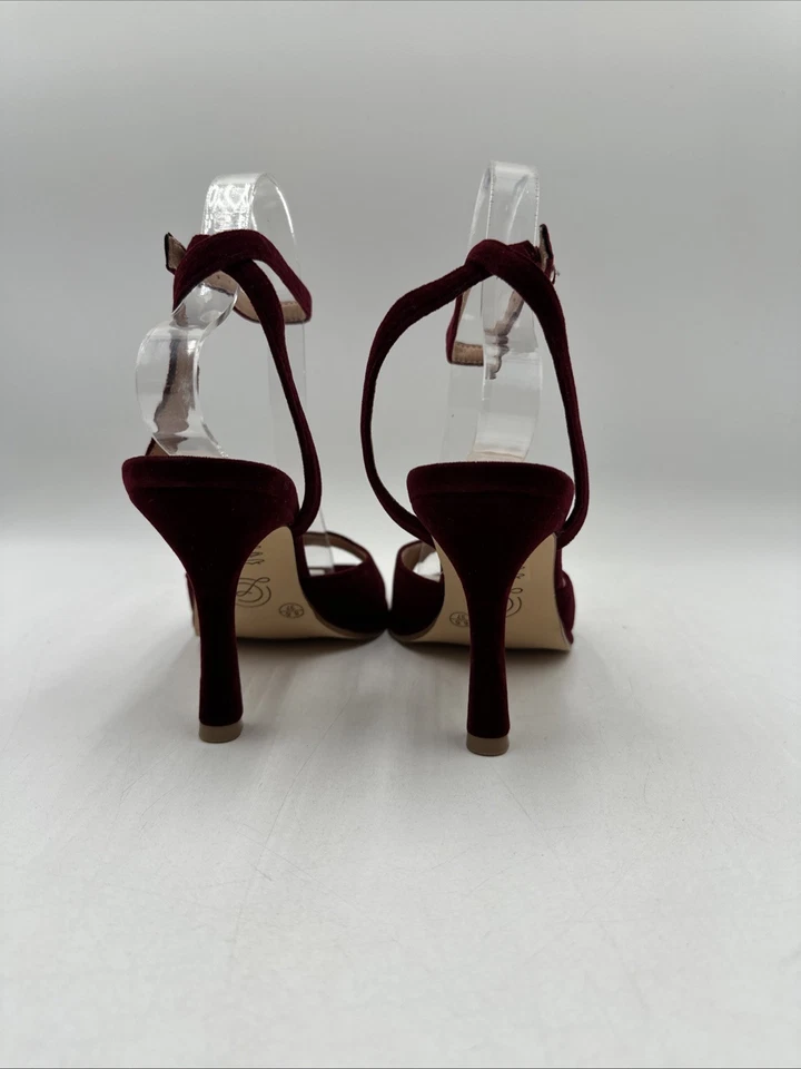 CHINESE LAUNDRY Women’s  Lynwood Dress Wine Red Velvet Heel Size 6:5 - Image 4 of 4