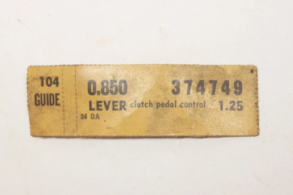Nuevo de Lote Antiguo Chevrolet Master Coupe Sedán Embrague Pedal Palanca de Control GM Parte 374749 Foto 2 de 4