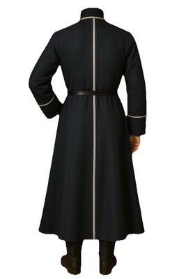 Blue Wool National Costume Georgian Chokha Cherkeska Dance Without