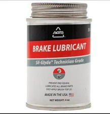 AGS Automotive Solutions 4oz Brush Top SIL-Glyde Silicone Brake Grease - Premium