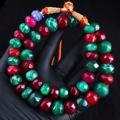 Most Exclusive Emerald & Ruby Amazing Cut 881.00 Cts Necklace Jewelery RK 13E772