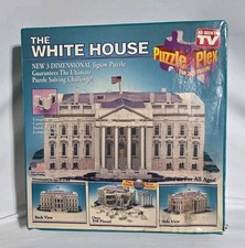 White House 3D Puzzle Plex 1994 Telebrands Vintage 550 Pieces As Seen On TV