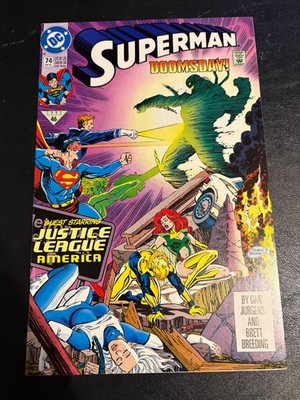 Superman #74 VF/NM 1992 Countdown to Doomsday first print