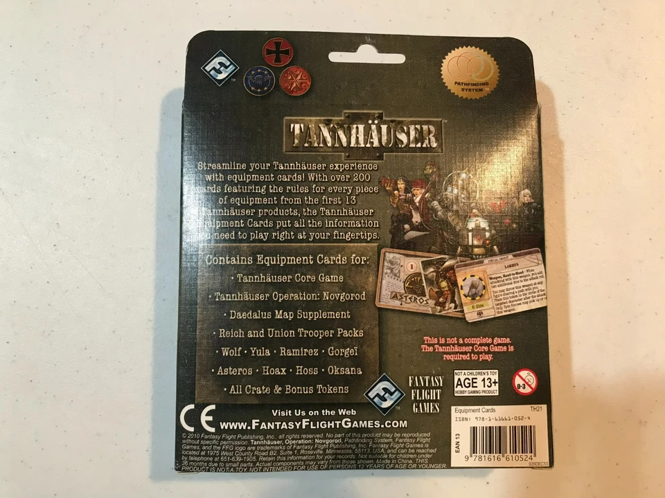 Tannhauser Equipment Cards expansion NIB still sealed 2011 Fantasy Flight Games - Image 2 of 2