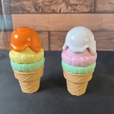 Leap Frog Scoop  Learn Ice Cream Cart -8- Replacement Scoops Cones-Sweet Treats