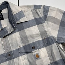 Carhartt Rugged Flex Shirt Lightweight Short Sleeve Plaid LARGE