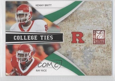 2009 Donruss Elite College Ties Combos Green Ray Rice Kenny Britt Rookie RC 0i0