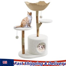 Multilevel Cat Scratching Tree Activity Centre Post Kitten Climbing Tower Large