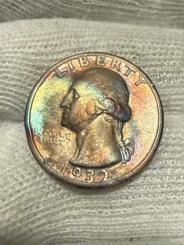 1932-D Washington Quarter, Gem Toned Series Low Mintage Choice AU+ Key Date