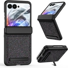 Case for Motorola Razr 2025/ Razr 2024, Hinge Protection, Built-in Kickstand, Gl
