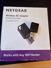 NETGEAR AC600 Wi-Fi USB 2.0 Mini Adapter for PC - Black Used - Good Condition 