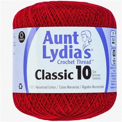 Easy-to-Use Size 10 Crochet Thread in Bright Colors