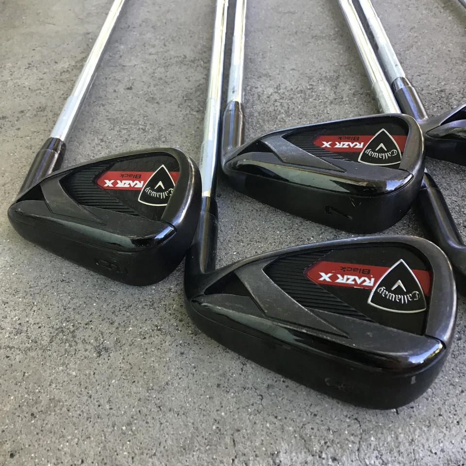 Juego de hierro negro Callaway RAZR X PW 4 5 6 7 8 9 M-10 XP Uniflex acero mano derecha Foto 3 de 4