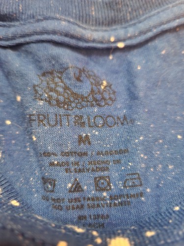 Detroit Lions Shirt Mens Medium One Pride Graphic Fruit Of Loom Blue Cotton #1 - Picture 6 of 6