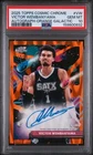 2025 Topps Chrome Cosmic Victor Wembanyama Orange Galactic Auto /25 PSA 10