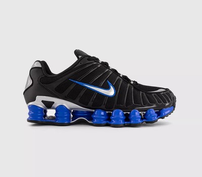 Nike Shox TL Herrenschuhe in Schwarz Metallic Silber Racer Blau Turnschuhe
