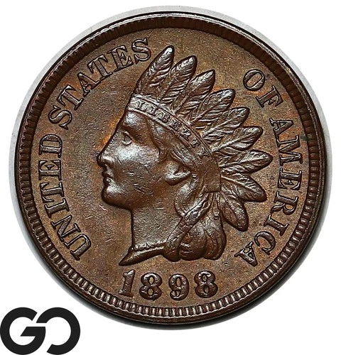 1898 Indian Head Cent Penny, Nice Choice BU++