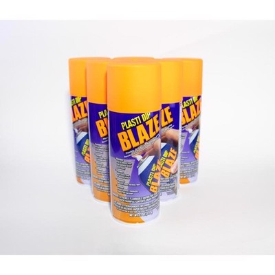 Plasti Dip 11218-6 Blaze Orange Flat/Matte Multi-Purpose Rubber Coating 11 oz.