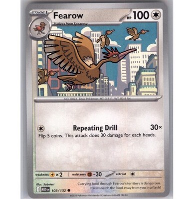 Fearow Normal Common ME01: Mega Evolution 103/132 NM