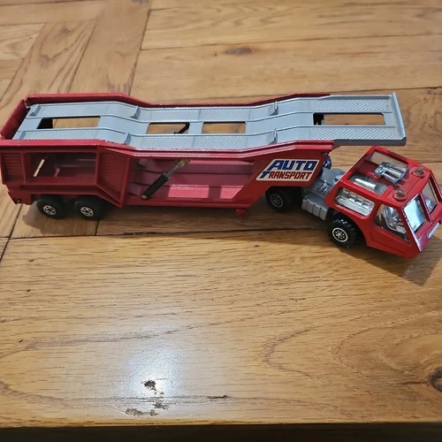 Original Matchbox Lesney Diecast Super Kings K-10 Car Transporter 1976 Red