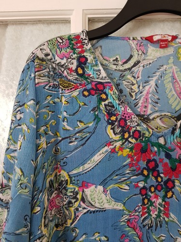 Joe Browns Short Sleeve Lightweight Tunic Top in Blue Size 24 - Picture 7 of 14