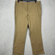 NEW Banana Republic Pants Mens 36X30 Tan Aiden Chino Slim Fit Straight Stretch