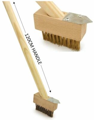 PATIO WEED WIRE BRUSH BLOCK PAVING GARDEN WEED SCRAPER BRUSH LONG