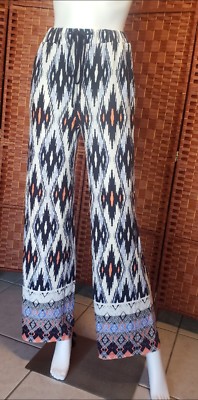 Pantalon Pour Femme à Motifs Taille S, Marque Liquid New York, 100% Coton, Style Bohème Avec Cordon Et Poche - Neuf Sans étiquette