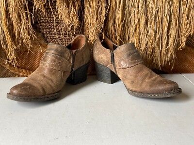 Born DB5717 Brown Leather Ankle Boot Shoes Size 7.5 MW | eBay display picture 1