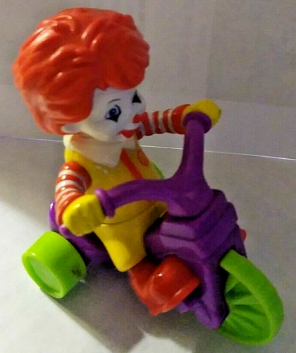Ronald McDonald Baby Riding Big Wheel Tricycle 2008 Happy Meal Toy FREE SHIPPING - Picture 3 of 6