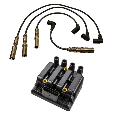 Zündkabel + Zündspule für 2.0 85kW AZJ AZG CNG LPG VW Caddy 2K Touran Golf 4
