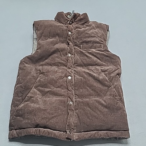 Zara Man Mens Vest Large Reversible Quilted Corduroy Brown Hiking Outdoor - Picture 3 of 9