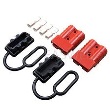 Pair 50A Battery Trailer Pair Plug Quick Connector Kit Connect Disconnect Winch