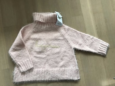 Flauschiger Pullover, Pailletten, happiness, rosa, vertbaudet, 2Jahre, 86, Neu