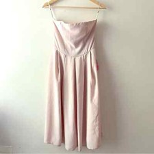 ASOS Wedding Bandeau MIDI Dress Pink Strapless Women’s Size 4 NWT