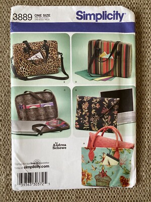 Simplicity 3889 Laptop Computer Bags Sewing Pattern Styles