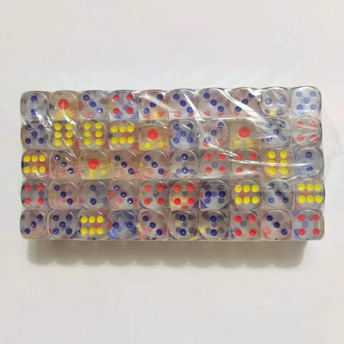 20x Acrylic Multicolor Six Sided Spot D6 Playing Games Dice Party Supplies 0.63" - Picture 24 of 44