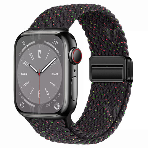 For Apple Watch Series 10 42mm 46mm Magnetic Braided Nylon Loop Strap Watch Band - Picture 35 of 62