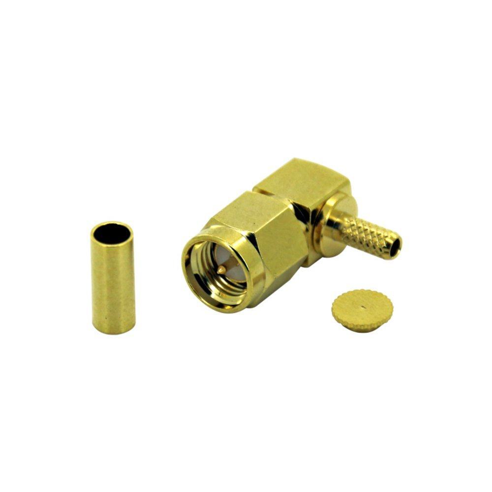 Right Angle SMA Male Crimp connector RG316 RG174 Luccent Cable GSM Lead Repair