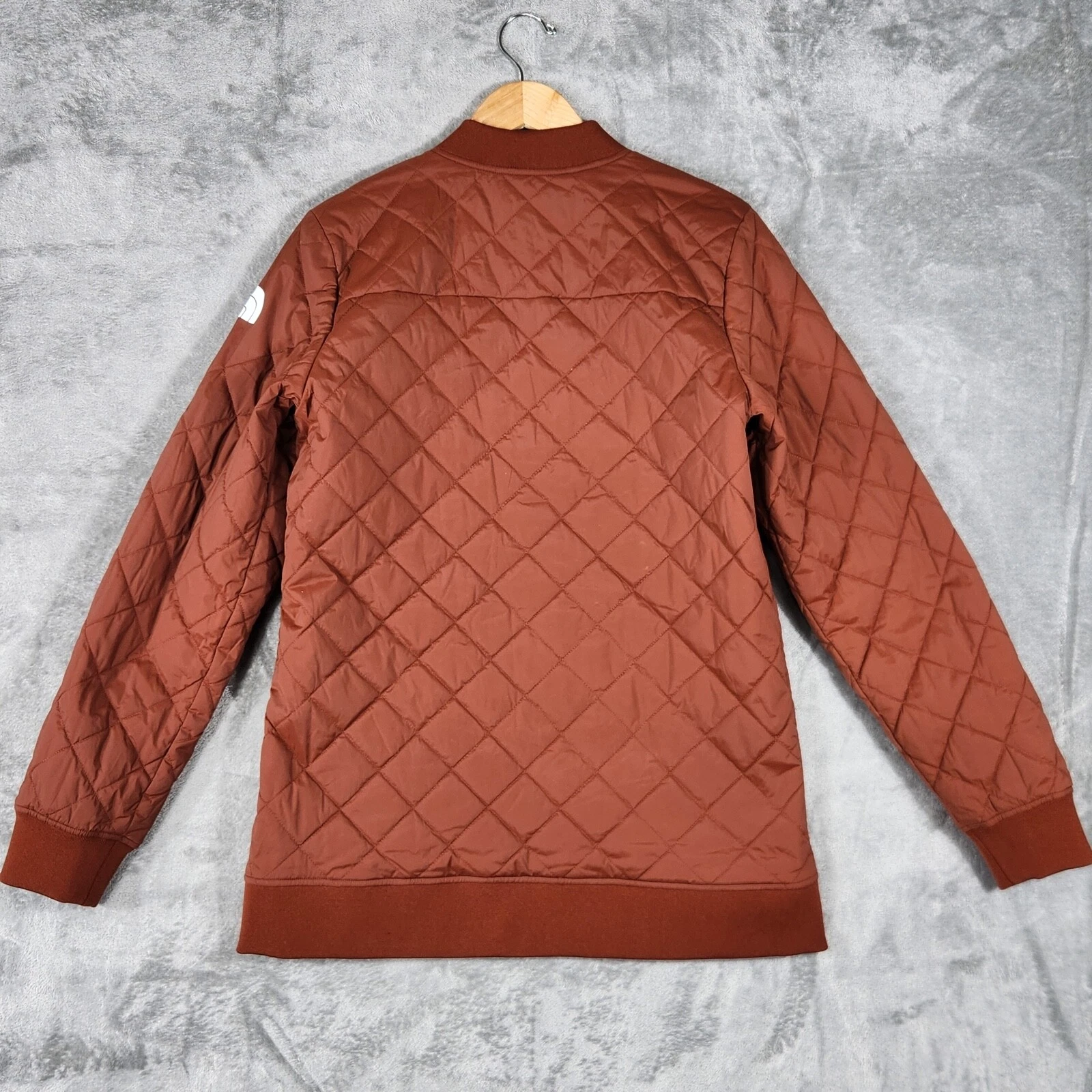 north-face reversible quilted usa olympic maroon jacket